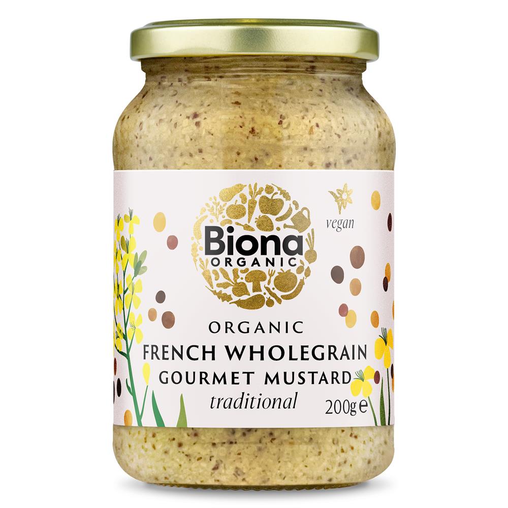 Organic French Wholegrain Mustard Traditional 200g - Just Natural