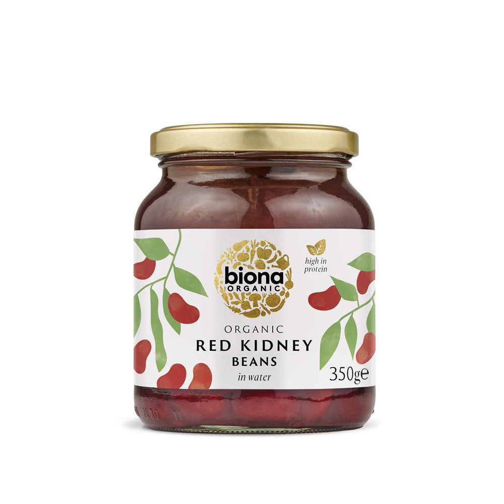 Organic Kidney Beans in a Glass jar 350g - Just Natural