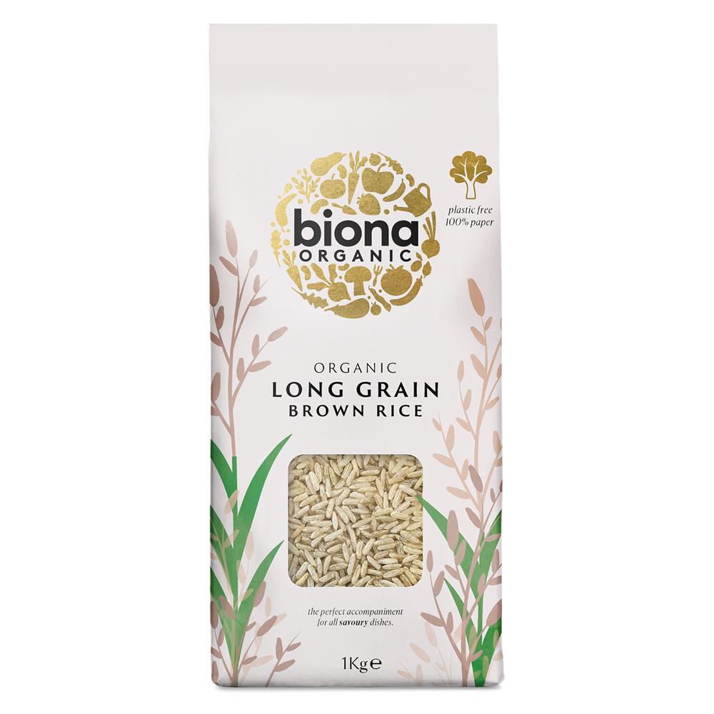 Organic Long Grain Brown Rice 1kg - Just Natural