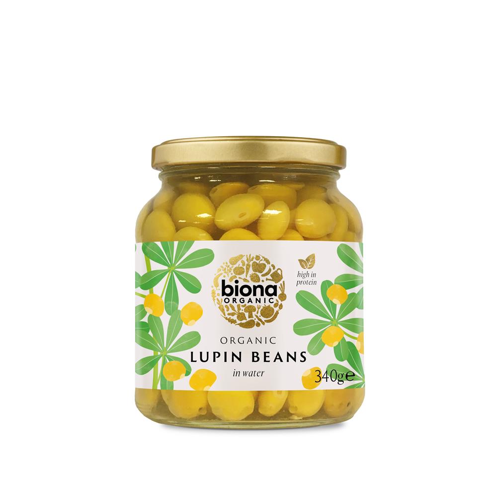Organic Lupin Beans in Glass Jar 340g - Just Natural