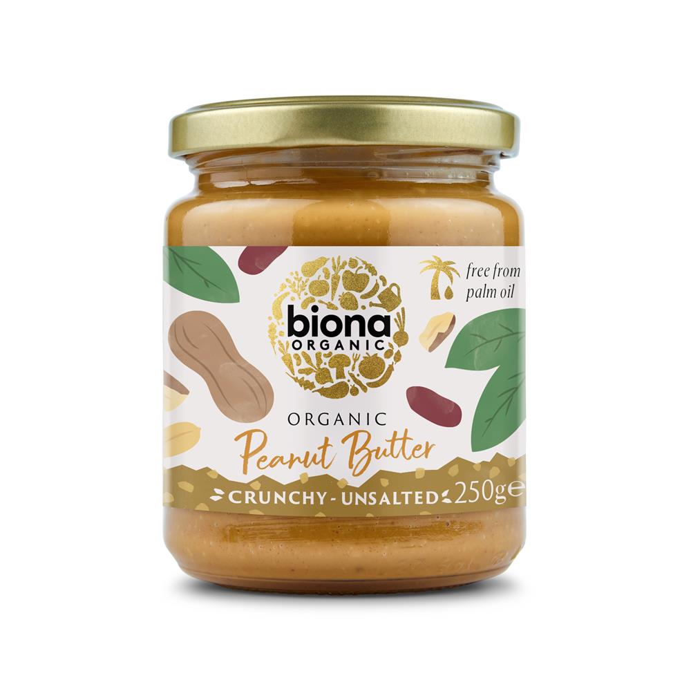 Organic Peanut Butter Crunchy Unsalted 250g - Just Natural