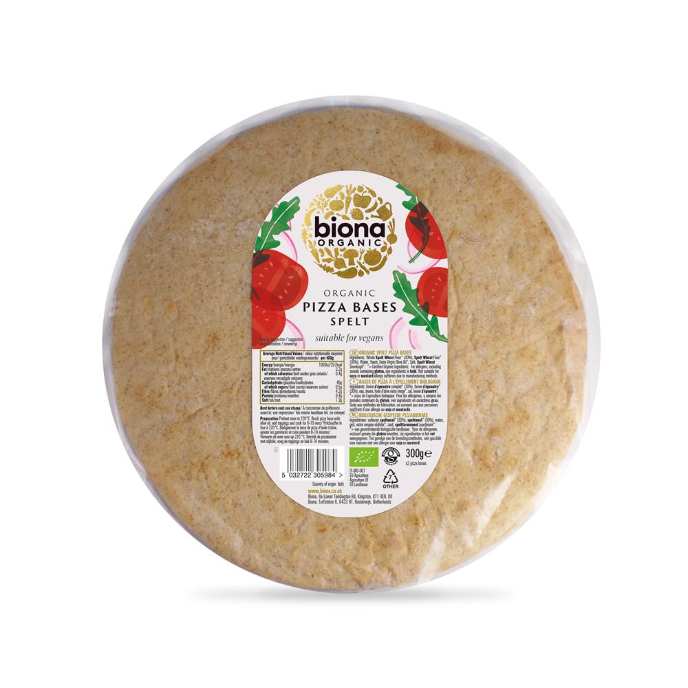 Organic Pizza Bases Spelt Flour 300g - Just Natural