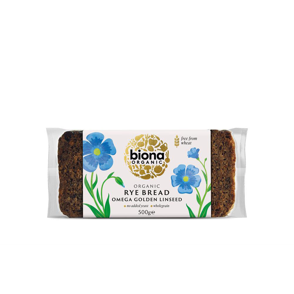 Organic Rye Bread Omega Golden Linseed 500g - Just Natural