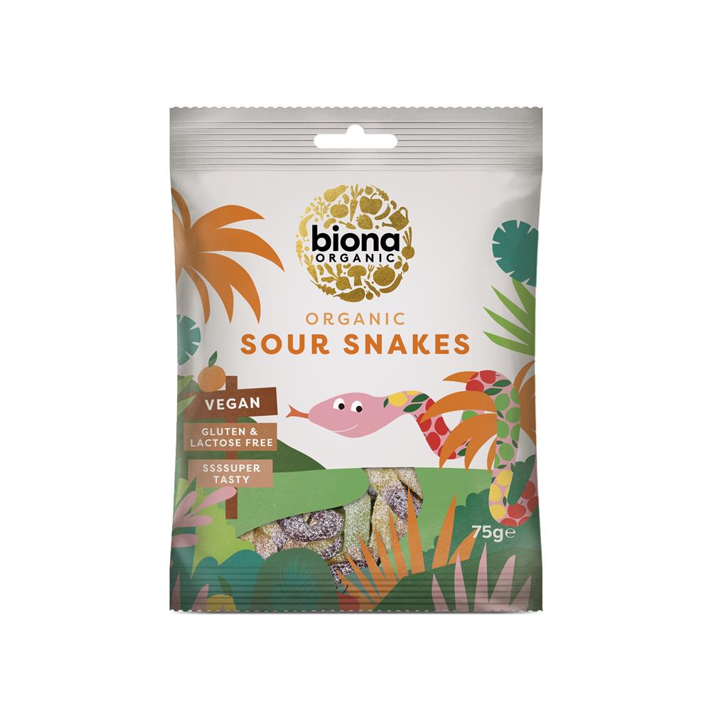 Organic Sour Snakes 75g - Just Natural