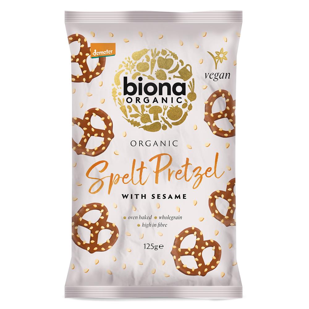 Organic Spelt Pretzels with Sesame 125g - Just Natural