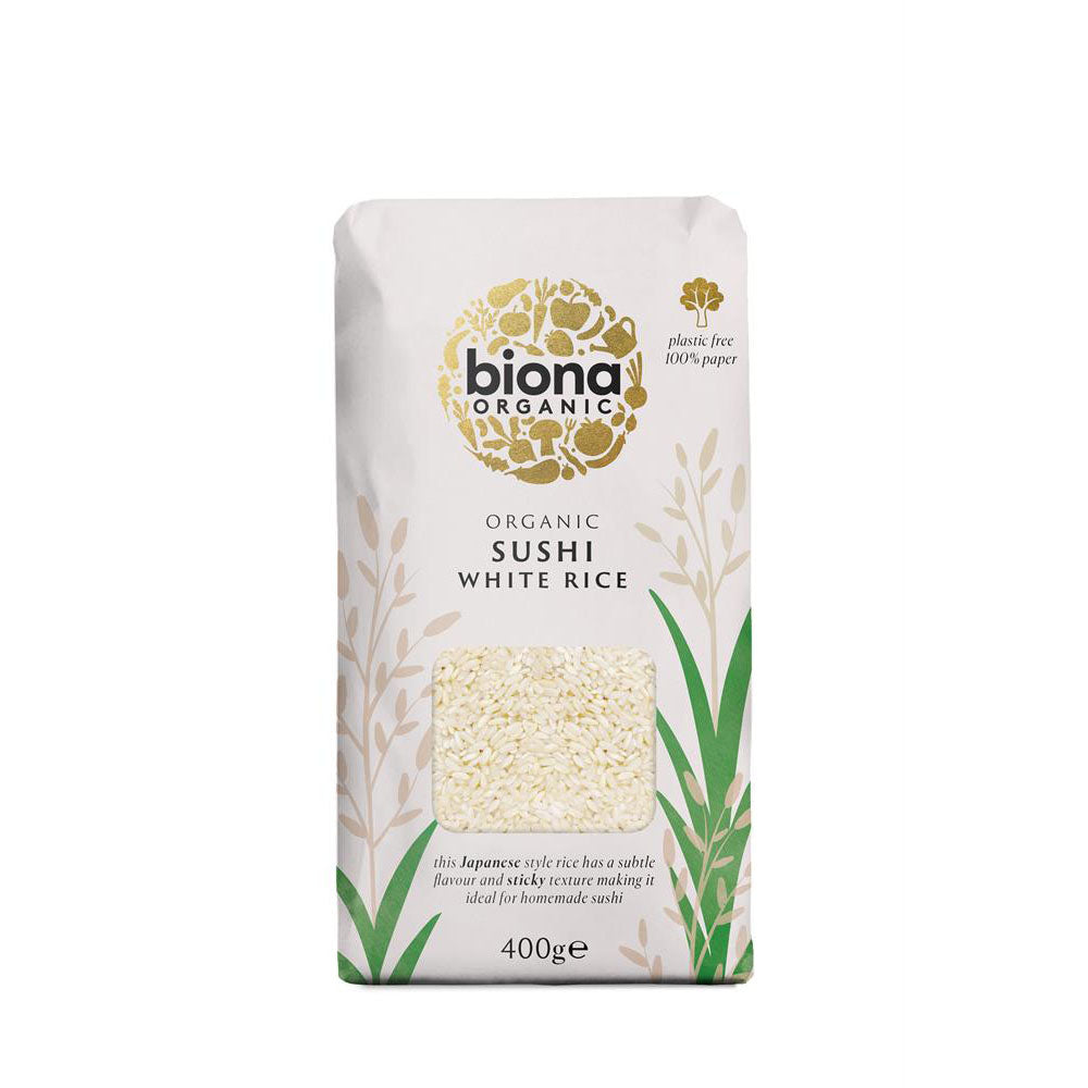 Organic Sushi Rice White 400g - Just Natural