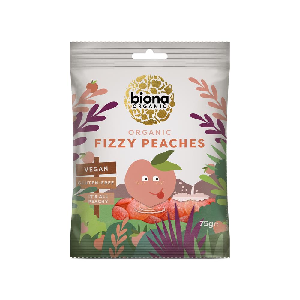 Organic Vegan Fizzy Peaches 75g - Just Natural