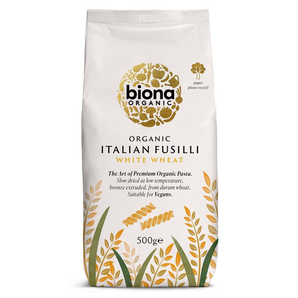 Organic White Fusilli Pasta 500g - Just Natural