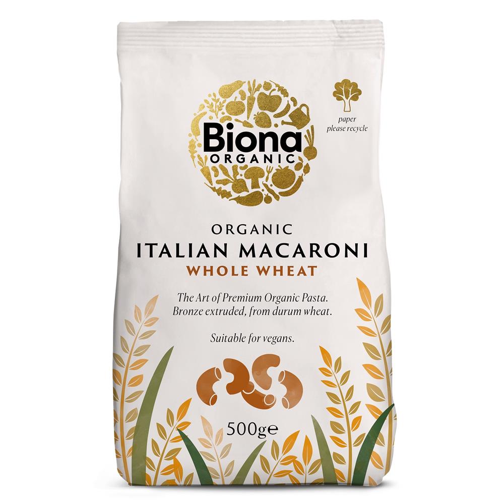 Whole Macaroni Pasta Organic Bronze Extruded 500g Just Natural