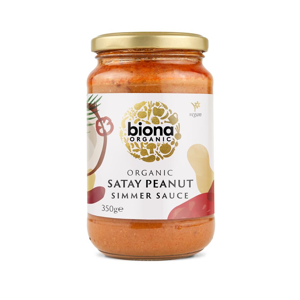 Satay Spicy Peanut Simmer Sauce Organic 350g - Just Natural