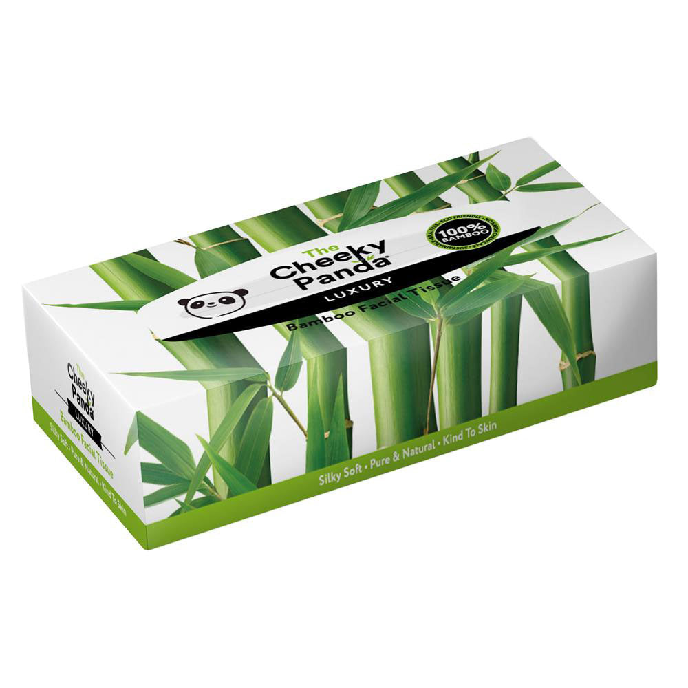 100% Bamboo Facial Tissue Flat Box 3ply 80 Sheets - Just Natural