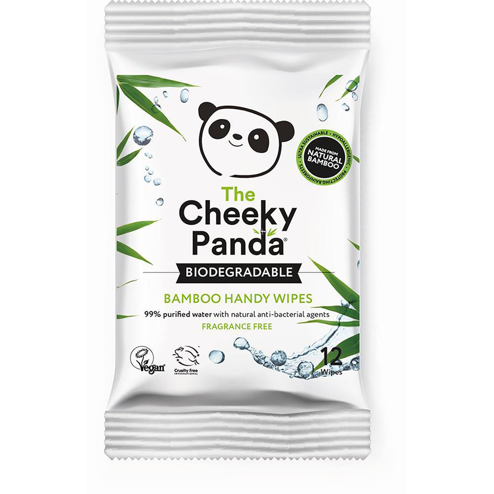 Biodegradable Bamboo Handy Wipes 12 Wipes - Just Natural