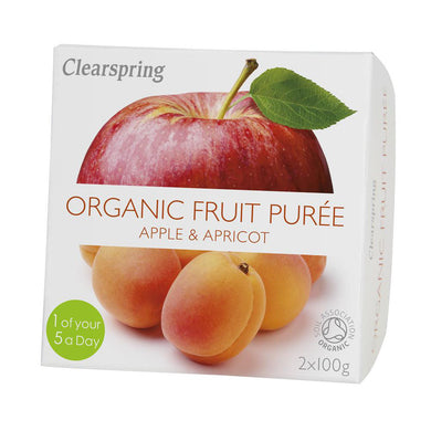Clearspring Organic Fruit Purée - Apple & Apricot (2x100g)