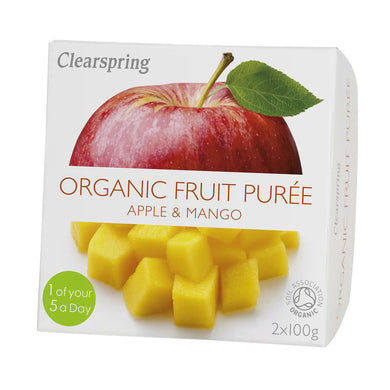 Clearspring Organic Fruit Purée - Apple & Mango (2x100g)
