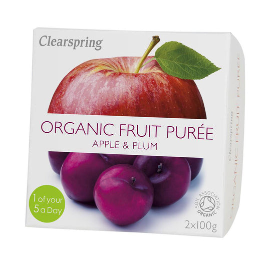 Clearspring Organic Fruit Purée - Apple & Plum (2x100g)
