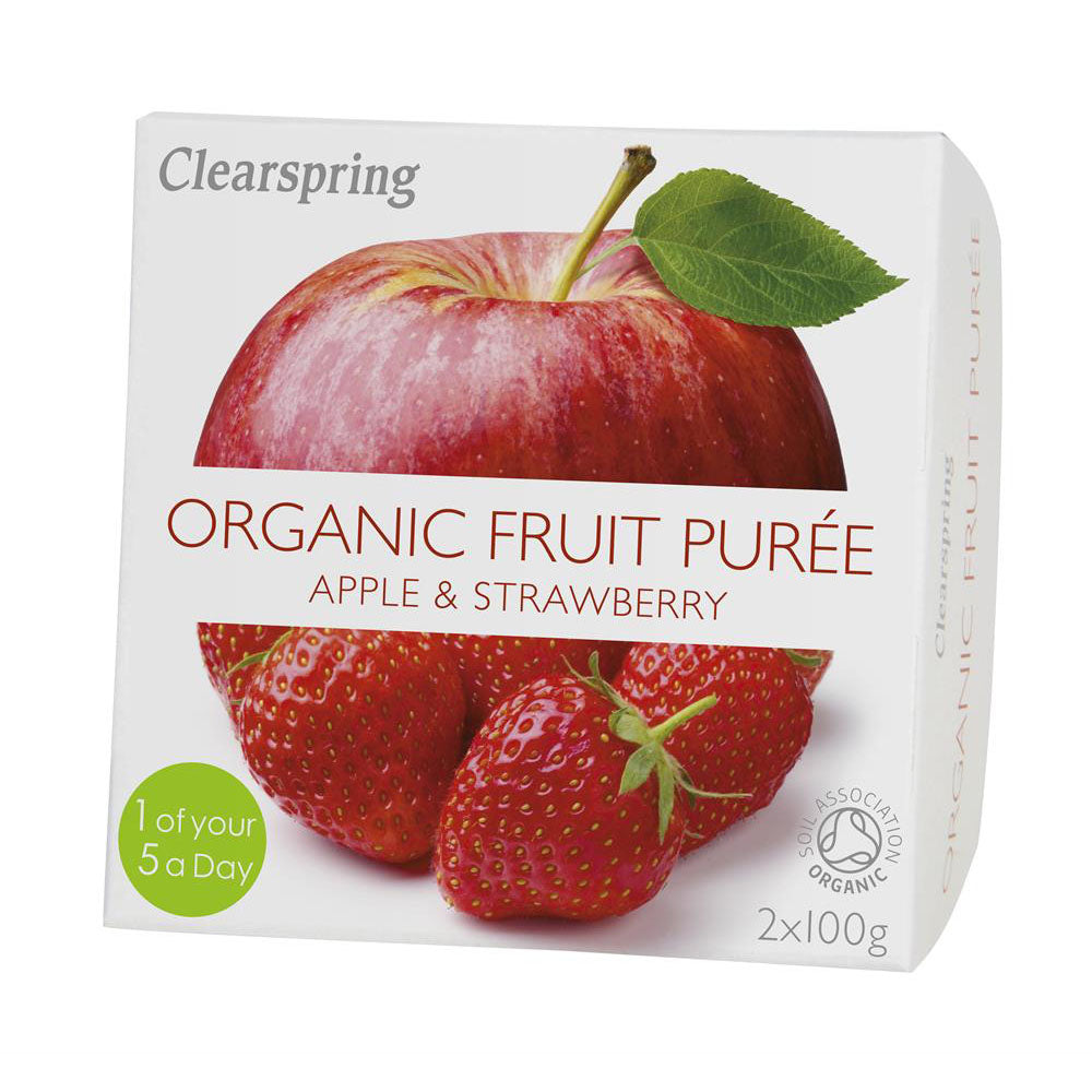 Organic Fruit Purée - Apple & Strawberry (2x100g) - Just Natural