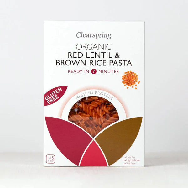 Organic Gluten Free Red Lentil & Brown Rice Pasta 250g - Just Natural