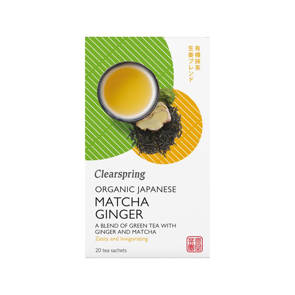 Organic Japanese Matcha Ginger - 20 Tea Sachets - Just Natural