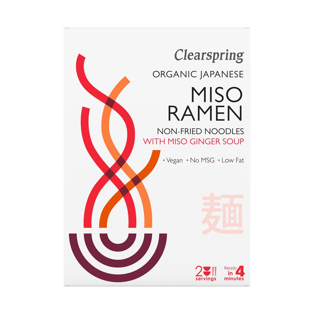 Organic Japanese Miso Ramen Noodles with Ginger 210g - Just Natural