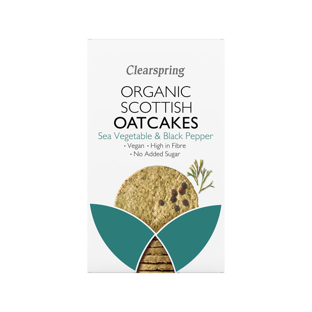 Organic Oatcakes - Sea Vegetable & Black Pepper 200g - Just Natural