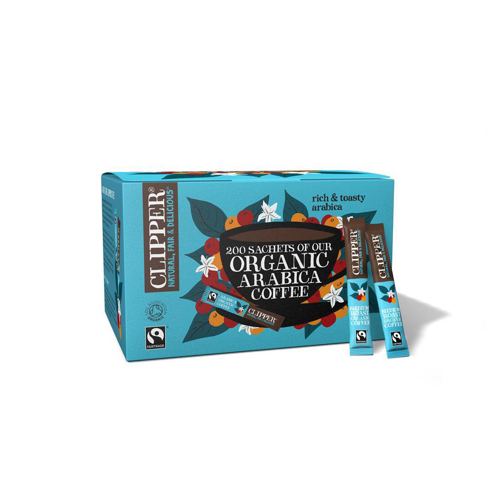 Fairtrade organic medium roast arabica coffee 200 sachets - Just Natural