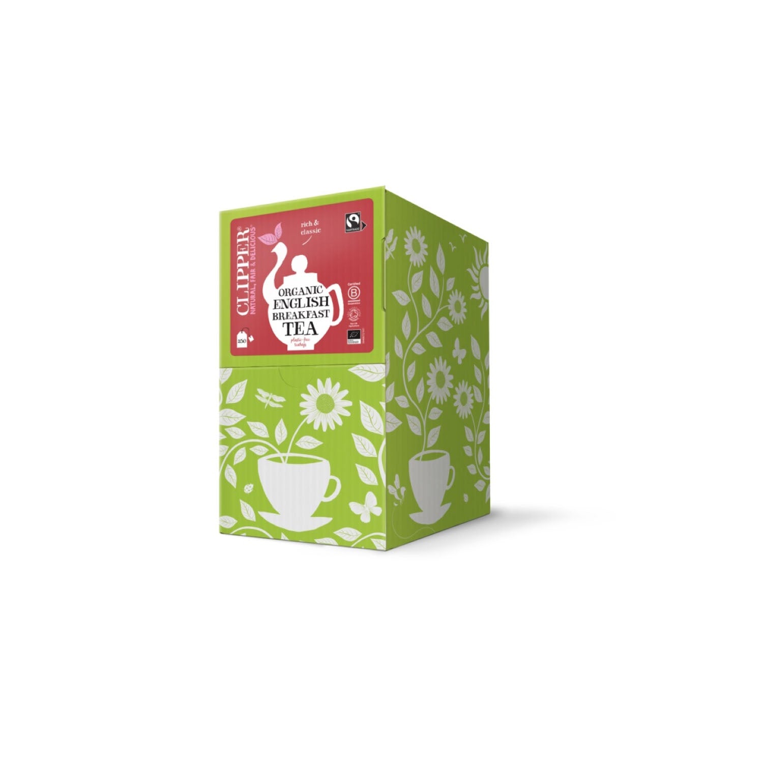 Organic Fairtrade English Breakfast Tea 250 envelopes - Just Natural