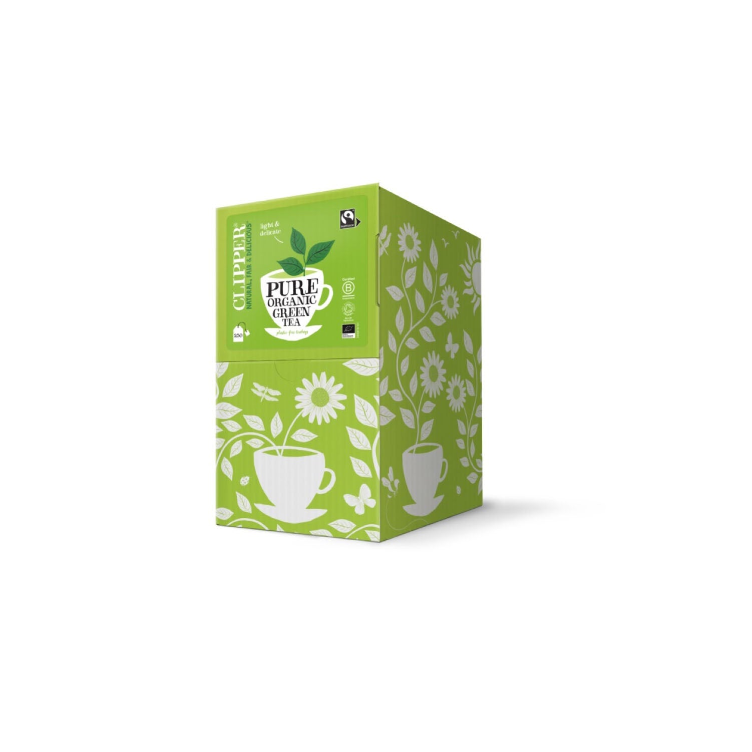 Organic Fairtrade Pure Green Tea 250 envelopes - Just Natural