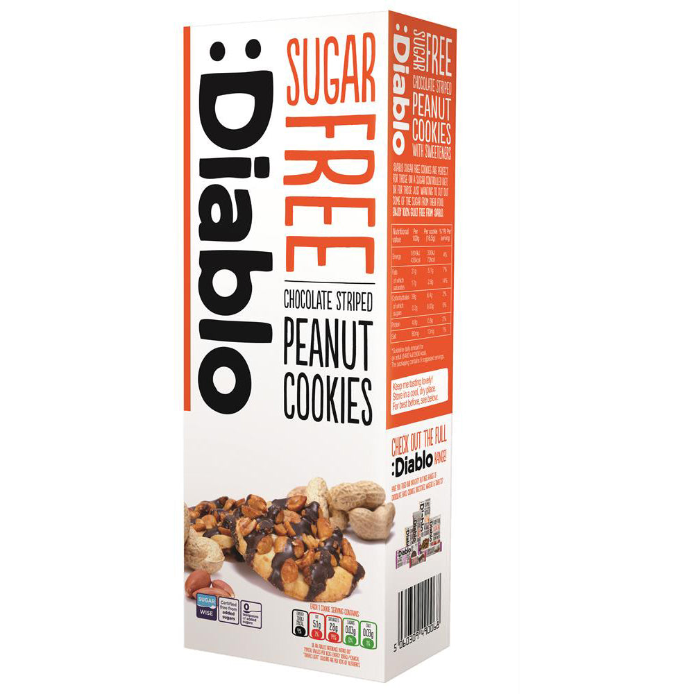 Choc Striped Peanut Cookies 150g - Just Natural