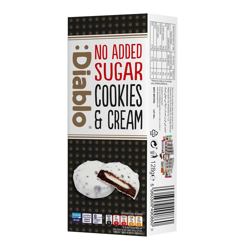 White Chocolate Cookies & Cream 128g - Just Natural