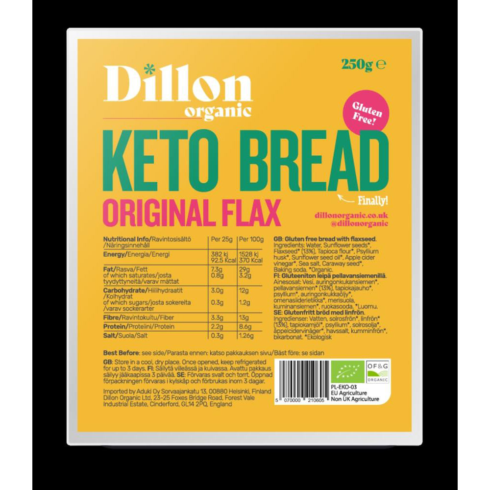 Original Flax Keto Bread 250g - Just Natural