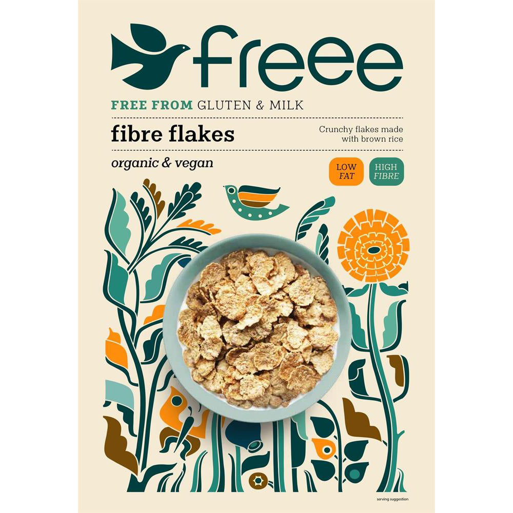 Gluten Free Organic Fibre Flakes 375g - Just Natural