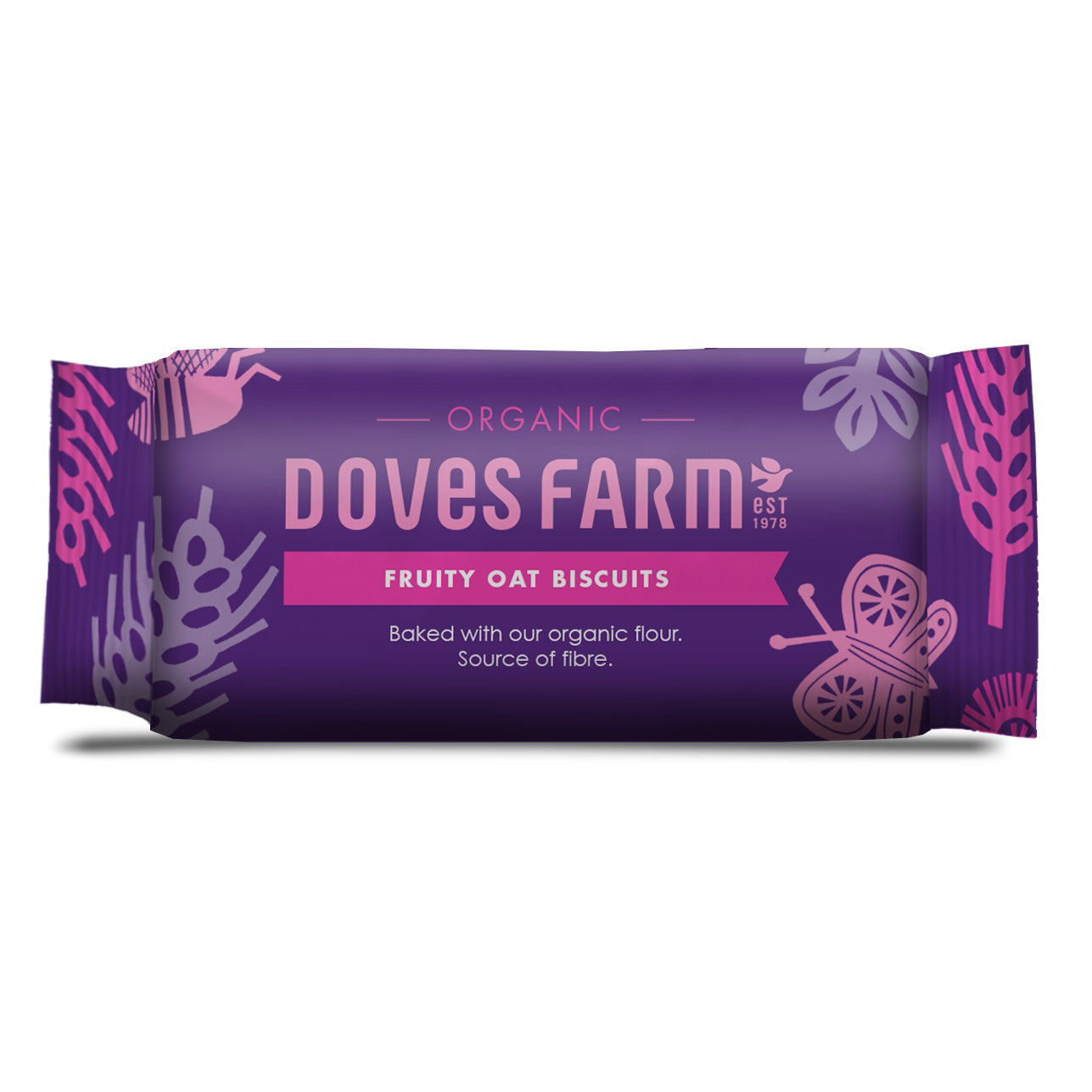 Organic Fruity Oat Biscuits 200g roll-pack - Just Natural