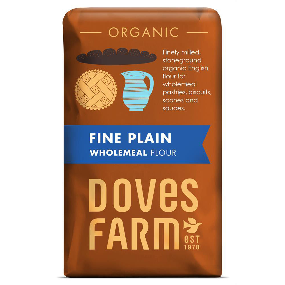 Organic Plain Fine Wholemeal Flour 1kg - Just Natural