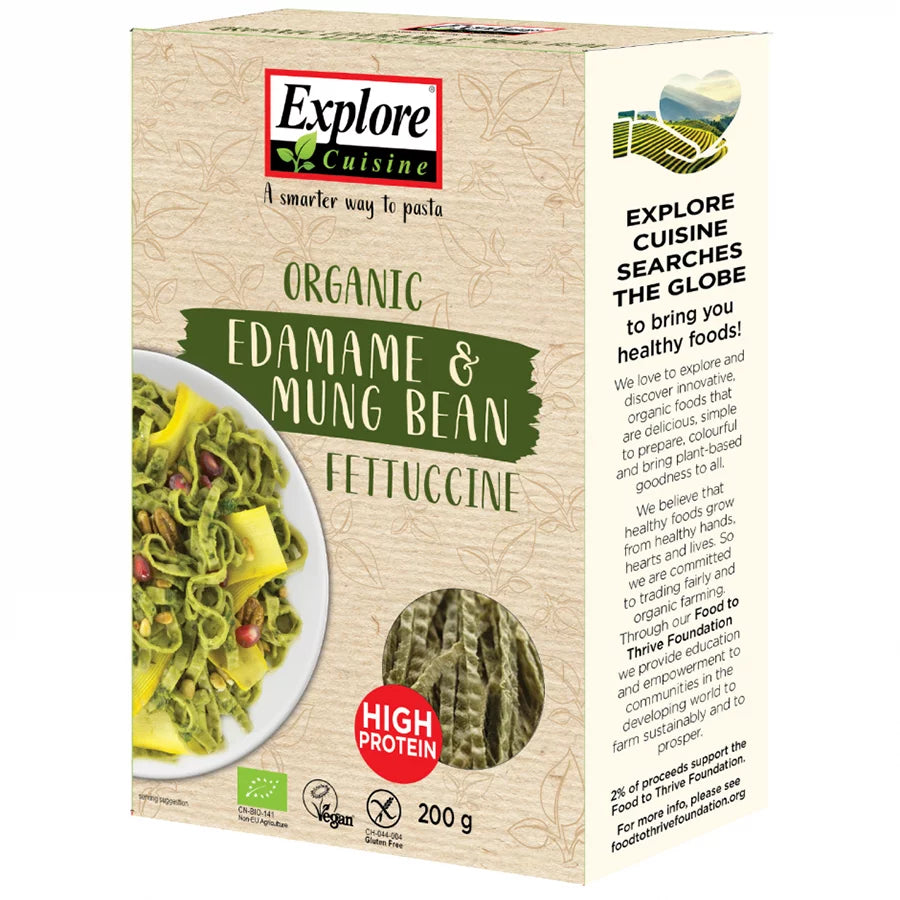 Organic Edamame & Mung Bean Fettuccine 200g - Just Natural