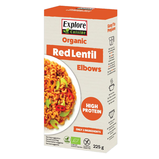 Organic Red Lentil Elbows 225g - Just Natural