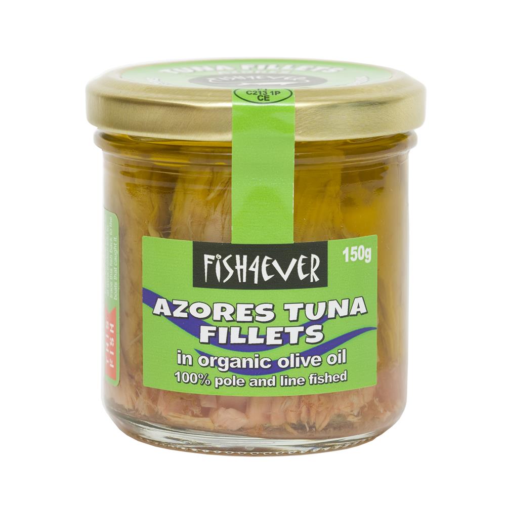Fish4Ever Azores Tuna Fillets in Organic Olive Oil (jar) 150g - Just Natural