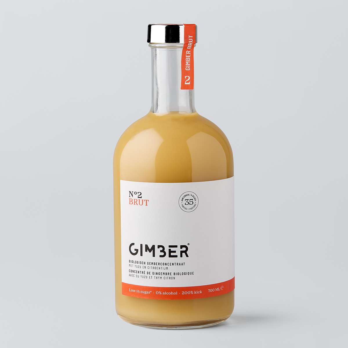 Organic No2 Brut Extra Strong Ginger Alcohol Free Drink 700ml - Just Natural