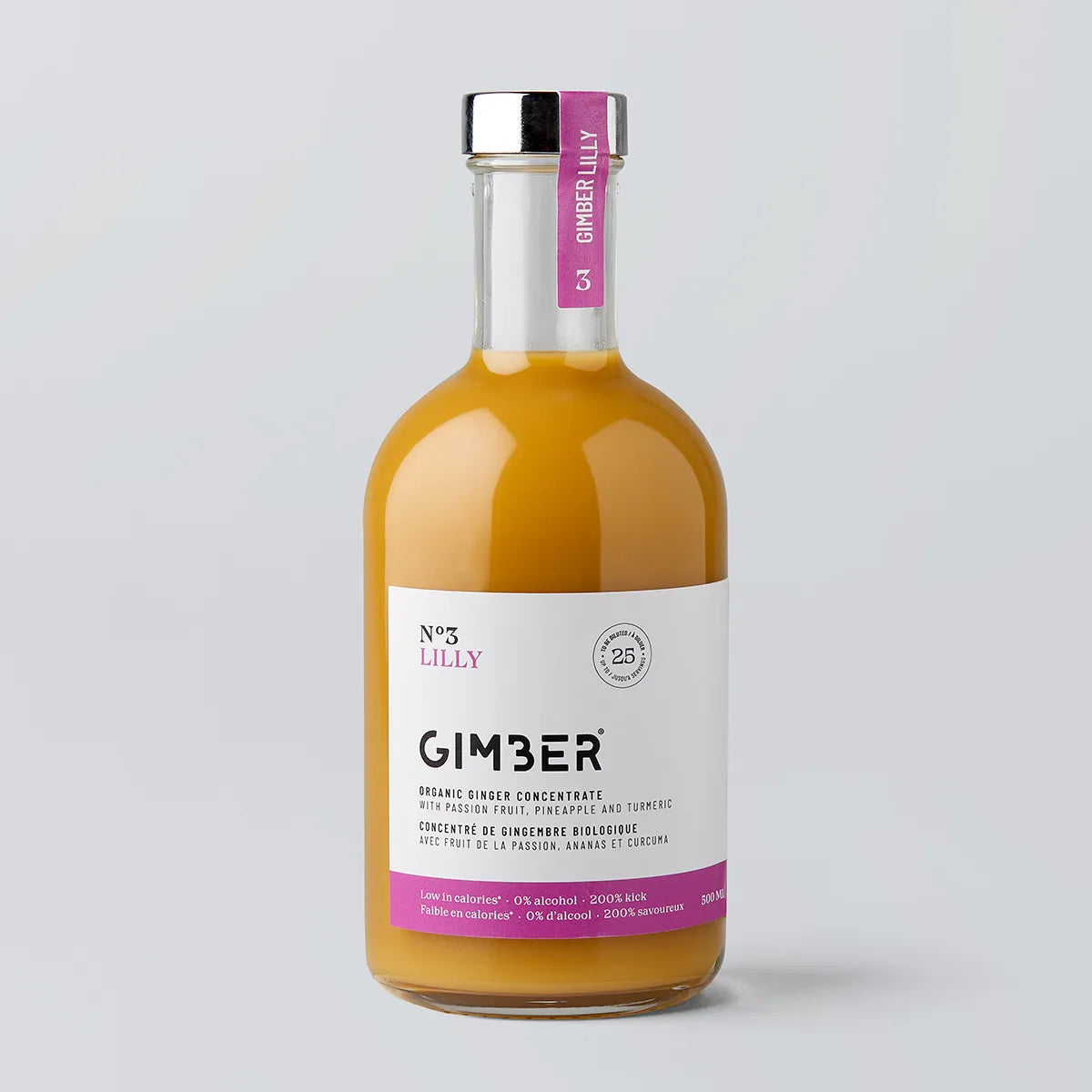 Gimber Organic No3 Lilly Tropical Ginger Alcohol Free Drink 500ml
