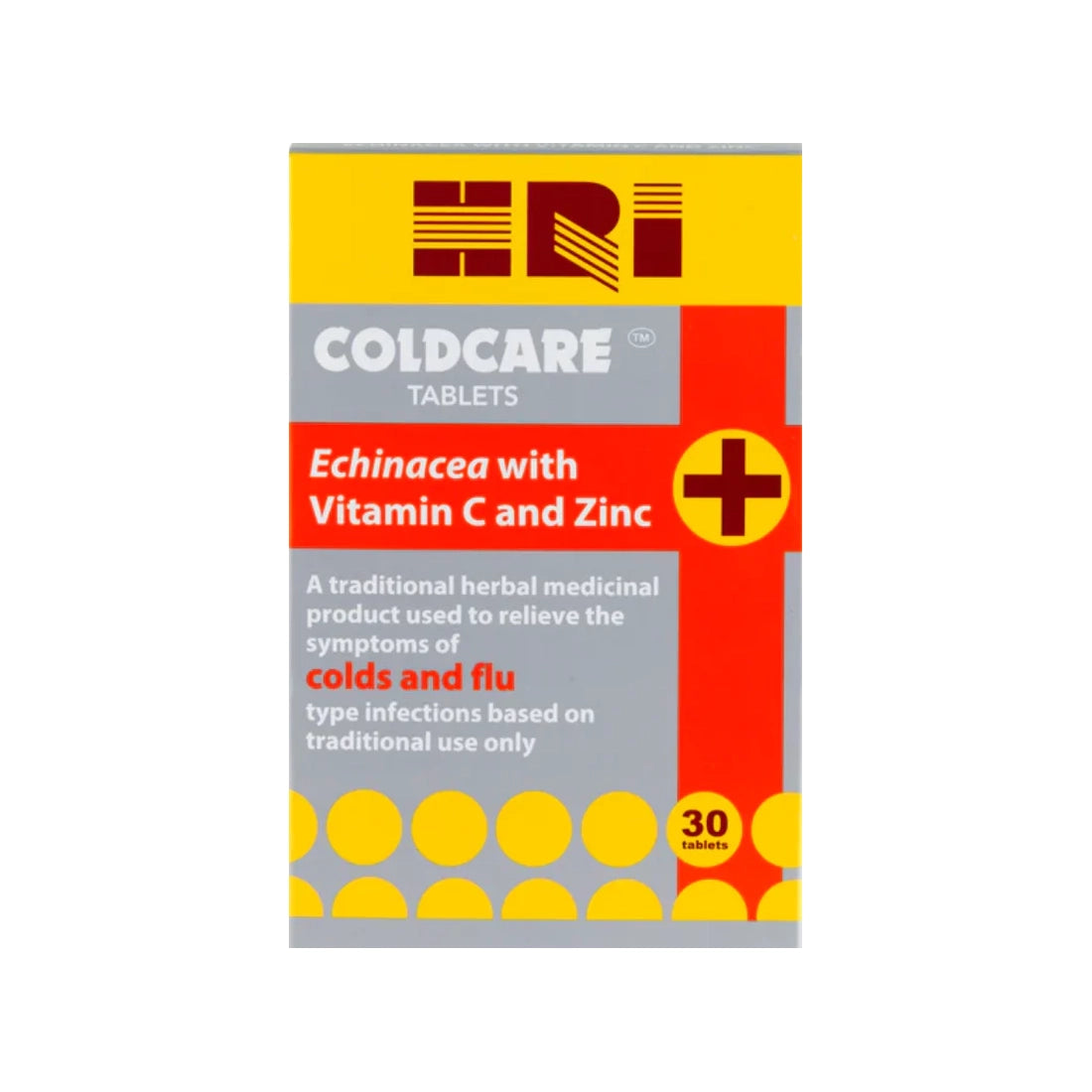HRI Coldcare tablets 30s: Echinacea with Vitamin C and Zinc - Just Natural