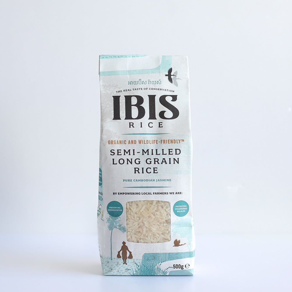 Organic Semi-milled Long Grain Rice Jasmine 500g - Just Natural