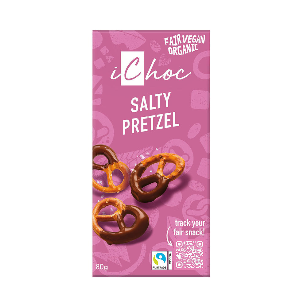 Salty Pretzel Chocolate Organic Vegan 80g.