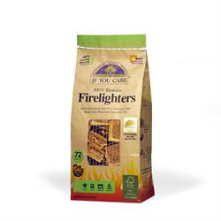 Firelighters. Non toxic wood and vegetable 72 pieces - Just Natural