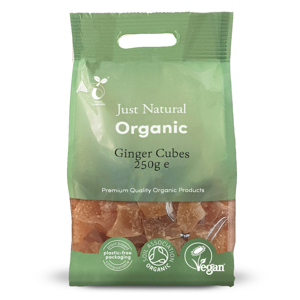 Organic Ginger Candied Cubes - Just Natural