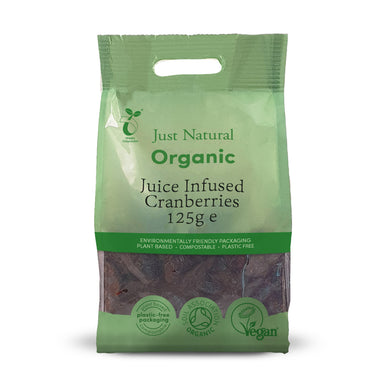 Just Natural Organic Juice Infused Cranberries