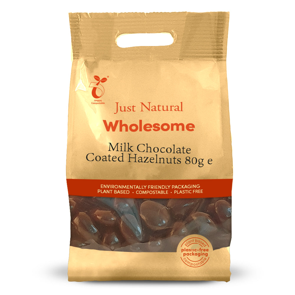 Chocolate Coated Hazelnuts 80g - Just Natural