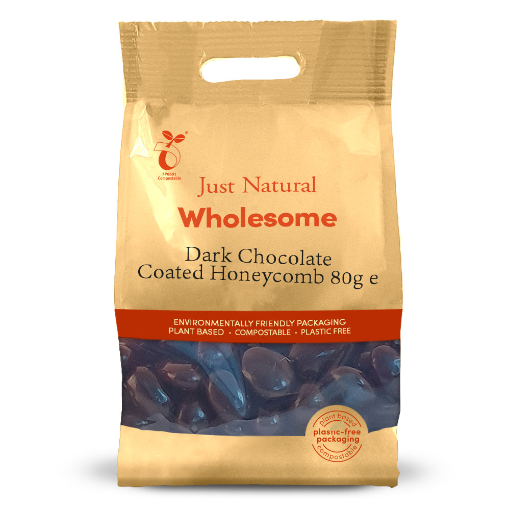 Dark Chocolate Coated Honeycomb 80g - Just Natural