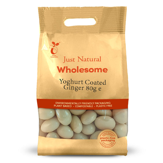 Ginger Bites Coated In Delicious Yoghurt 80g - Just Natural