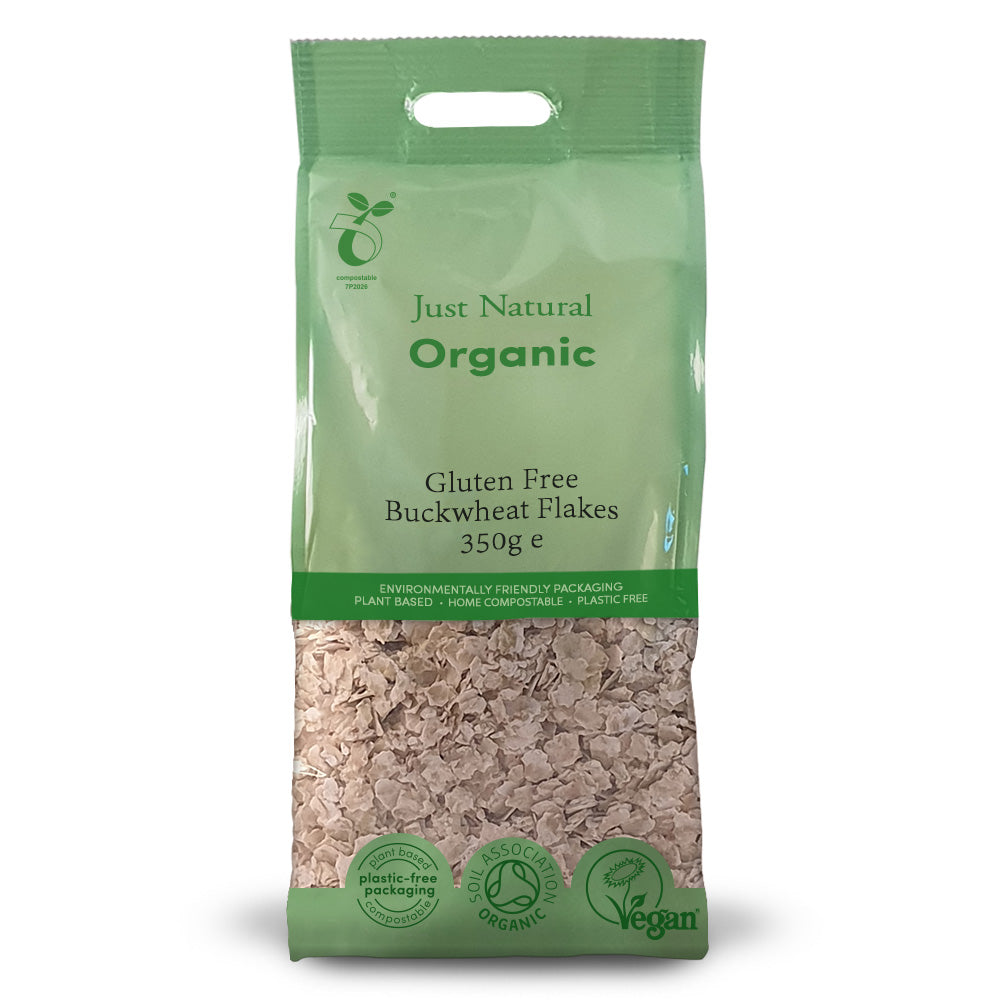 Organic Gluten Free Buckwheat Flakes 350g - Just Natural