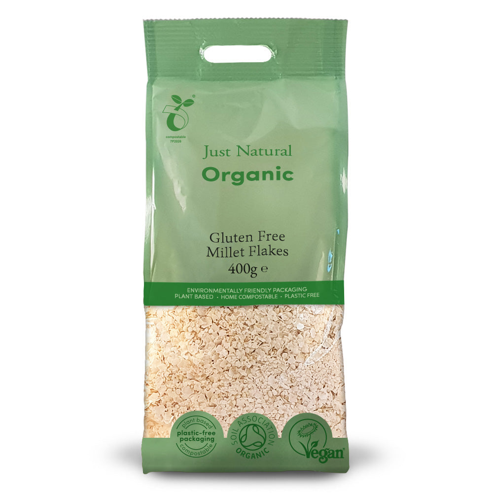 Organic Gluten Free Millet Flakes 400g - Just Natural