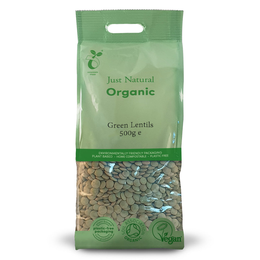 Organic Green Lentils 500g - Just Natural
